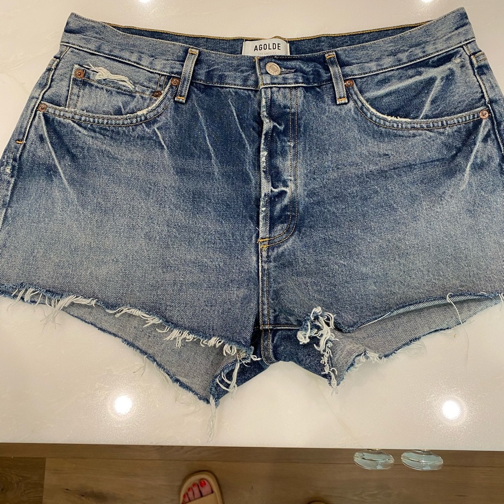 AGOLDE Parker denim shorts